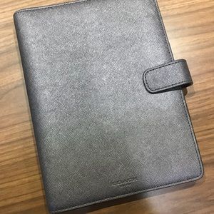 Coach Purple Metallic Saffiano Refillable Agenda